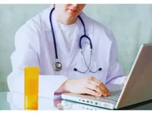 Doctor with laptop