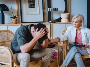 Male depression with professional help