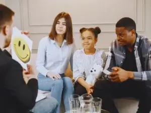 therapy with parents and doughter